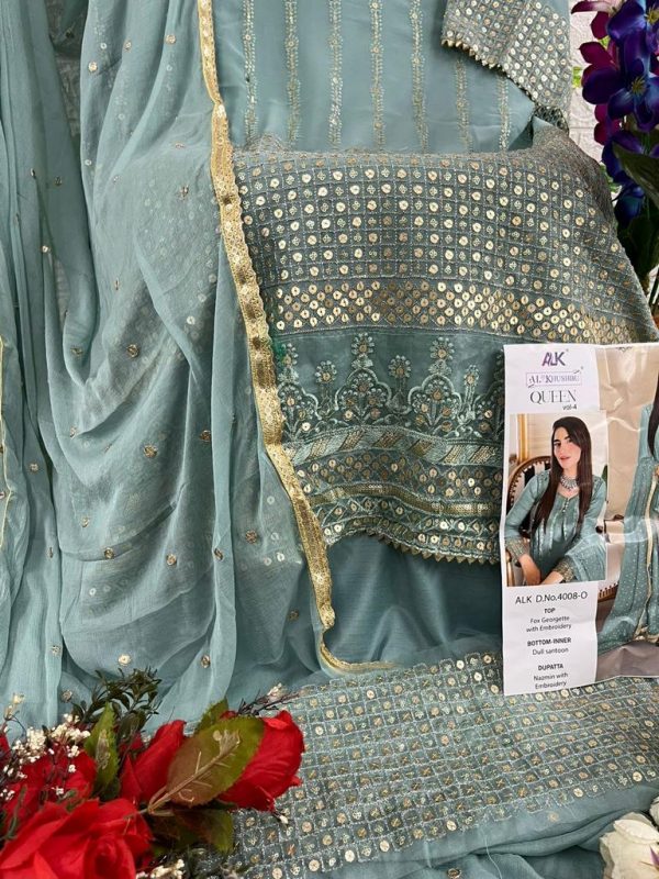 AL KHUSHBU ALK 4008 O QUEEN VOL 4 SALWAR SUITS