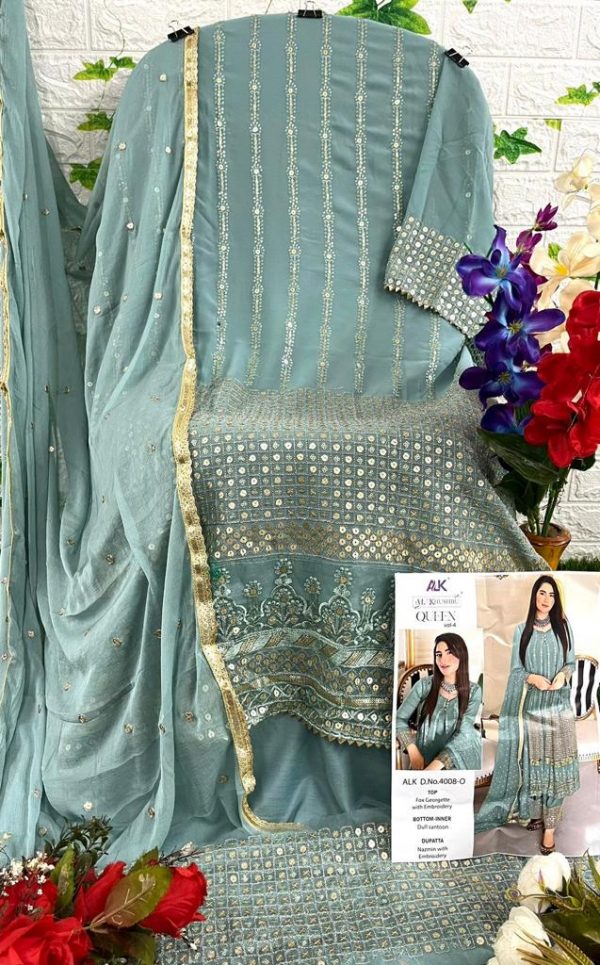 AL KHUSHBU ALK 4008 O QUEEN VOL 4 SALWAR SUITS