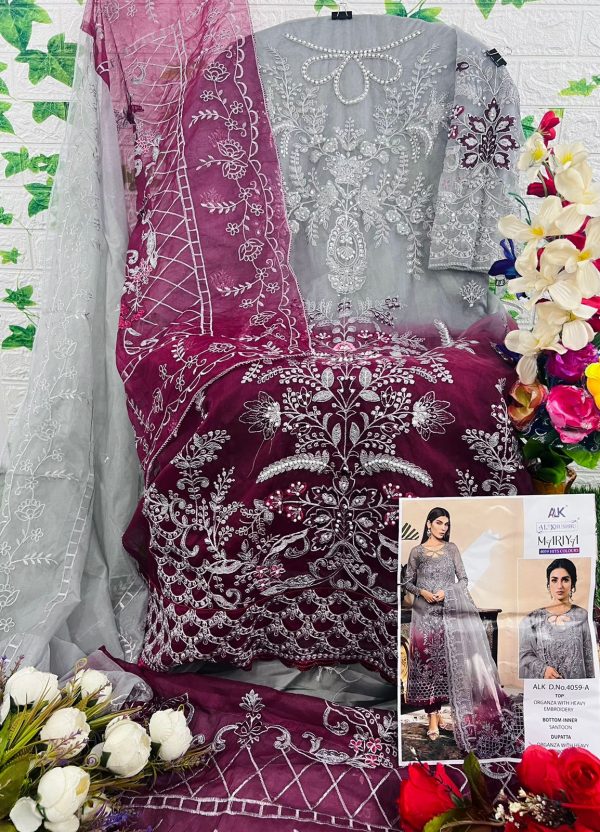 AL KHUSHBU ALK 4059 A TO D PAKISTANI SUITS