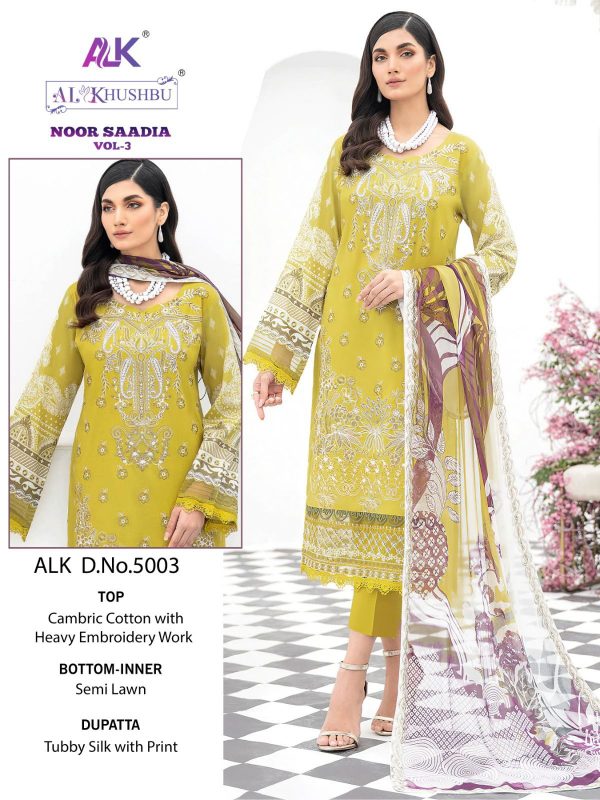 AL KHUSHBU ALK 5003 NOOR SAADIA VOL 3 SALWAR SUITS