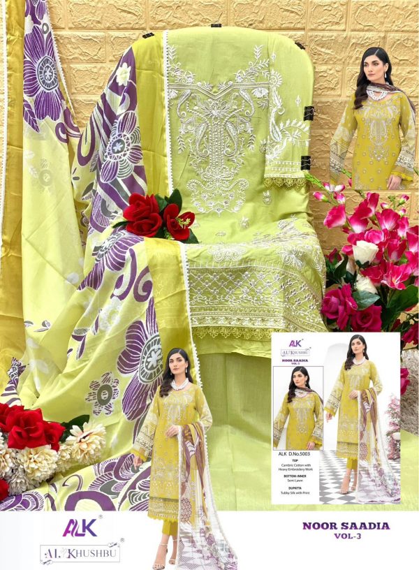 AL KHUSHBU ALK 5003 NOOR SAADIA VOL 3 SALWAR SUITS