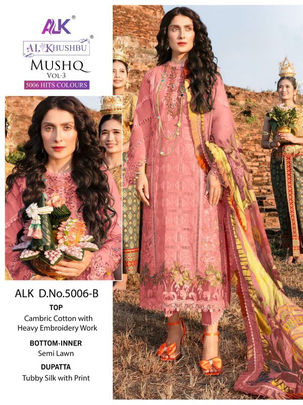 AL KHUSHBU ALK 5006 A TO D MUSHQ VOL 3 SUITS