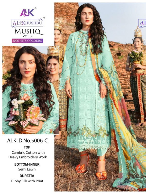 AL KHUSHBU ALK 5006 A TO D MUSHQ VOL 3 SUITS