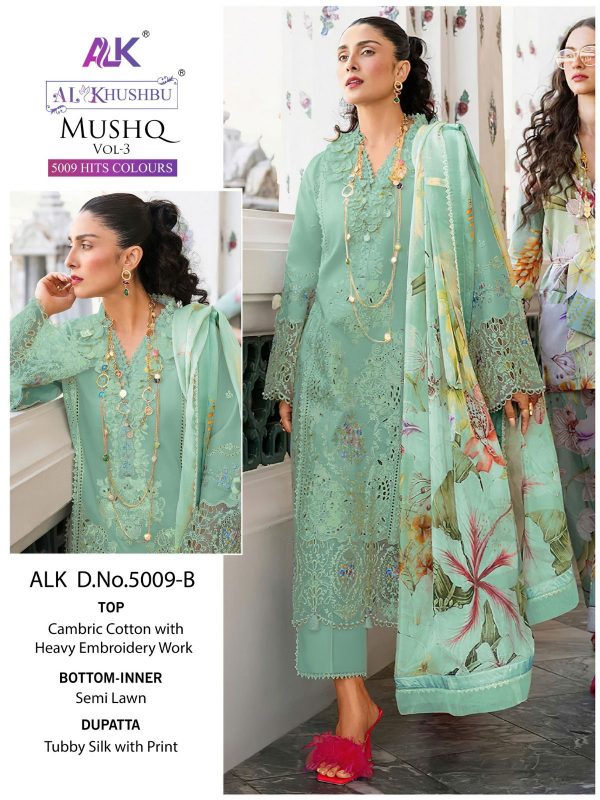 AL KHUSHBU ALK 5009 MUSHQ VOL 3 SUITS IN COLOURS