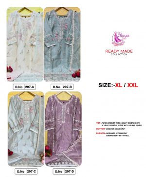 DINSAA SUIT 207 A TO D READYMADE SALWAR SUITS