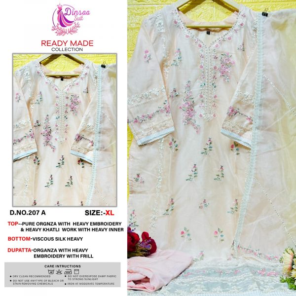 DINSAA SUIT 207 A TO D READYMADE SALWAR SUITS