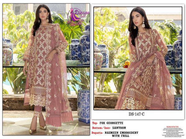 DINSAA SUITS DS 147 A TO D SALWAR SUITS