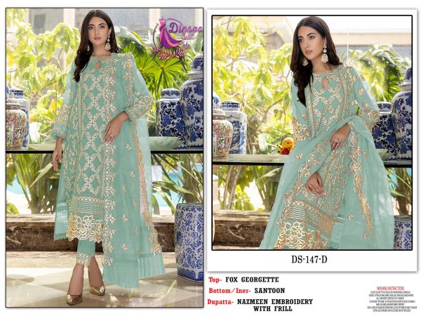 DINSAA SUITS DS 147 A TO D SALWAR SUITS