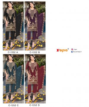 FEPIC C 1352 ROSEMEEN SALWAR SUITS IN COLOURS