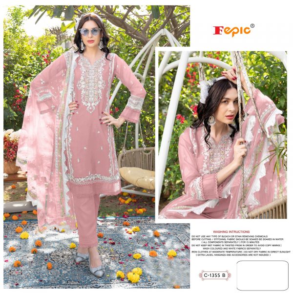 FEPIC C 1355 B ROSEMEEN PAKISTANI SUITS