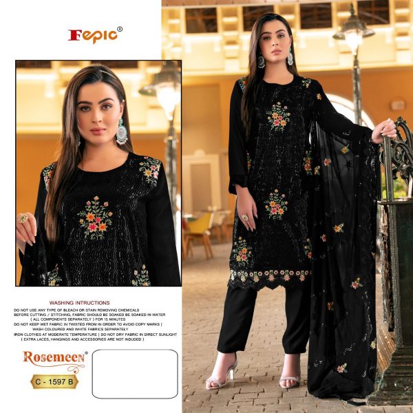 FEPIC C 1597 B ROSEMEEN PAKISTANI SUITS