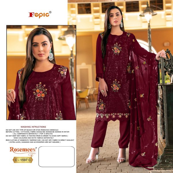 FEPIC C 1597 C ROSEMEEN PAKISTANI SUITS