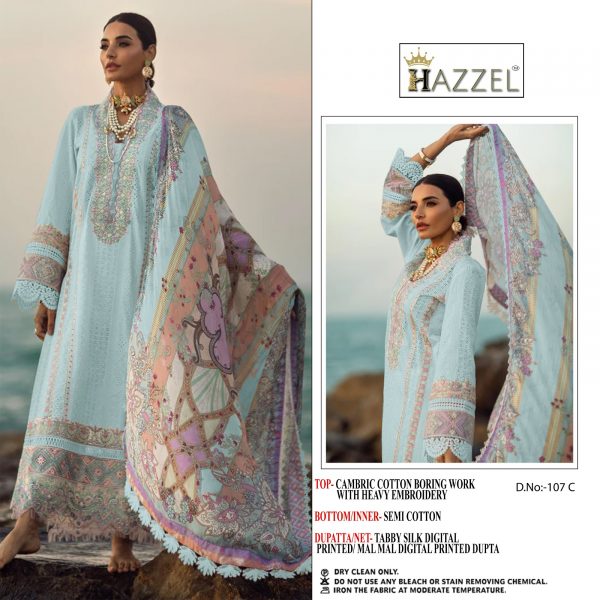 HAZZEL 107 C PAKISTANI SUITS MANUFACTURER