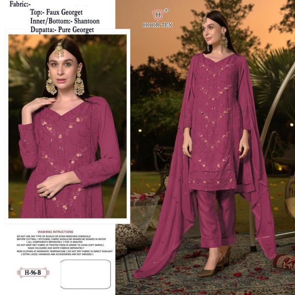 HOOR TEX H 96 A TO G PAKISTANI SUITS WHOLESALE