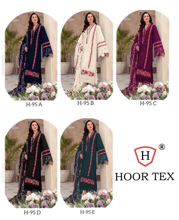 HOOR TEX H 95 A TO E PAKISTANI SALWAR SUITS