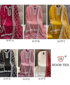 HOOR TEX H 97 A TO F PAKISTANI SALWAR SUITS