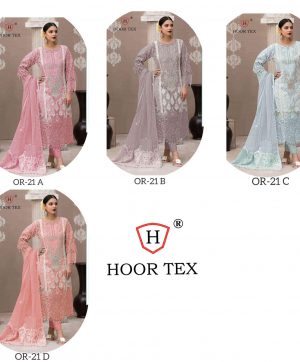 HOOR TEX OR 21 PAKISTANI SUITS IN COLOURS