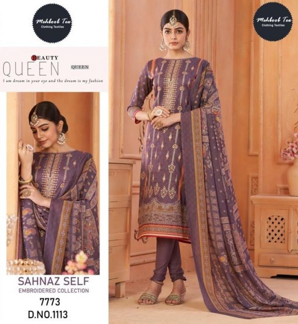 MEHBOOB TEX 1113 SAHNAZ SELF SALWAR SUITS