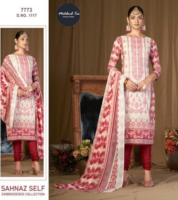 MEHBOOB TEX 1117 SAHNAZ SELF SALWAR SUITS