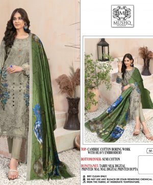 MUSHQ M 220 B PAKISTANI SUITS WHOLESALE