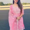 ORGANZA DESIGNER PINK COLOR SALWAR KAMEEZ