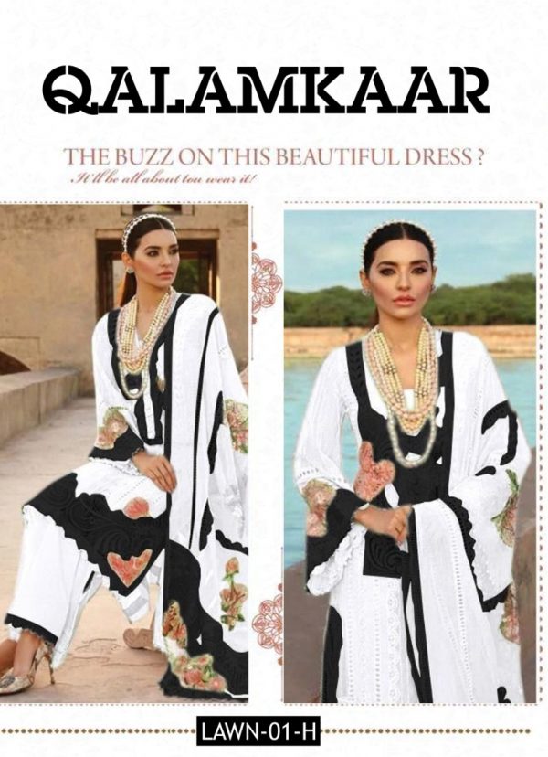 QALAMKAAR 01 H PAKISTANI SUITS WHOLESALE