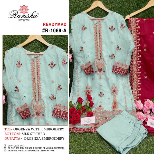 RAMSHA FASHION R 1069 READYMADE SUITS IN COLOURS