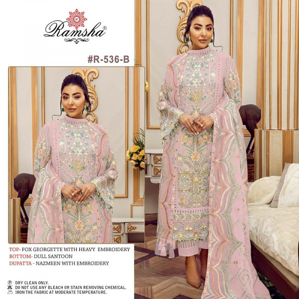 RAMSHA FASHION R 536 B PAKISTANI SUITS