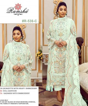 RAMSHA FASHION R 536 C PAKISTANI SUITS