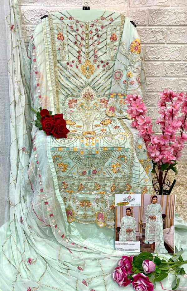 RAMSHA FASHION R 536 C PAKISTANI SUITS