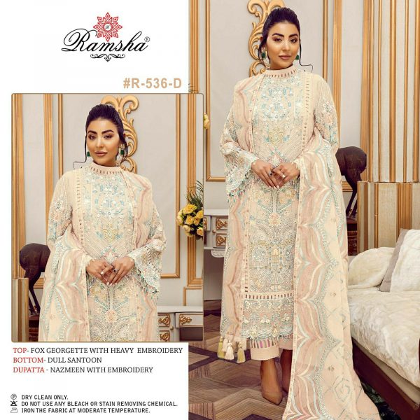 RAMSHA FASHION R 536 D PAKISTANI SUITS