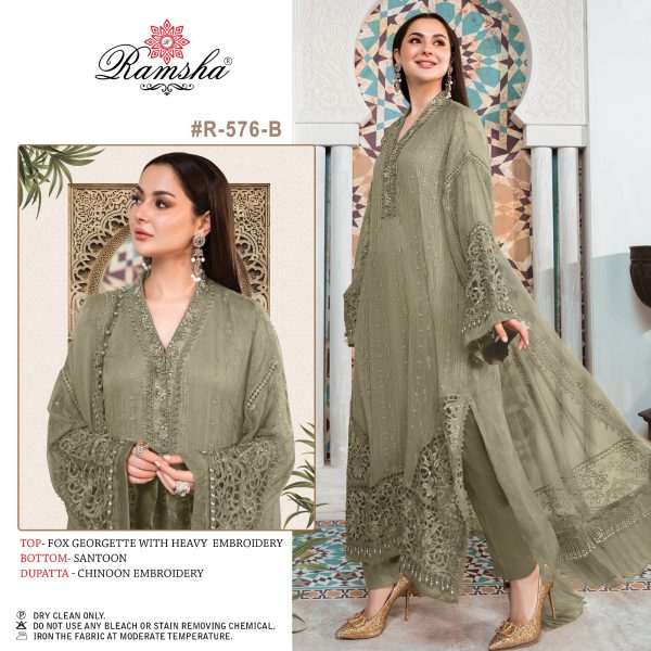 RAMSHA FASHION R 576 B PAKISTANI SUITS IN INDIA