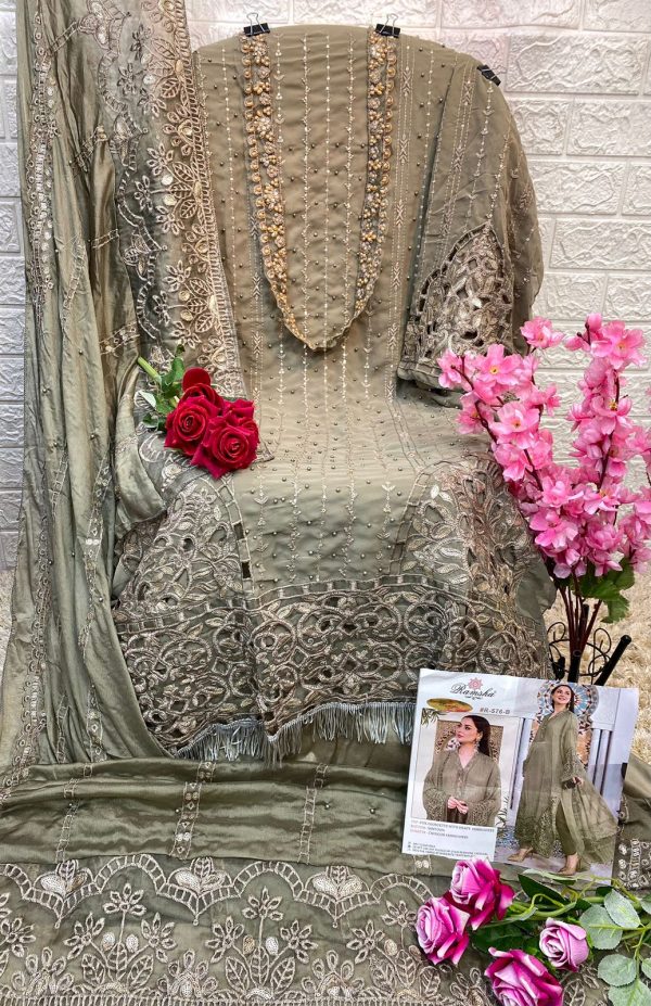 RAMSHA FASHION R 576 B PAKISTANI SUITS IN INDIA