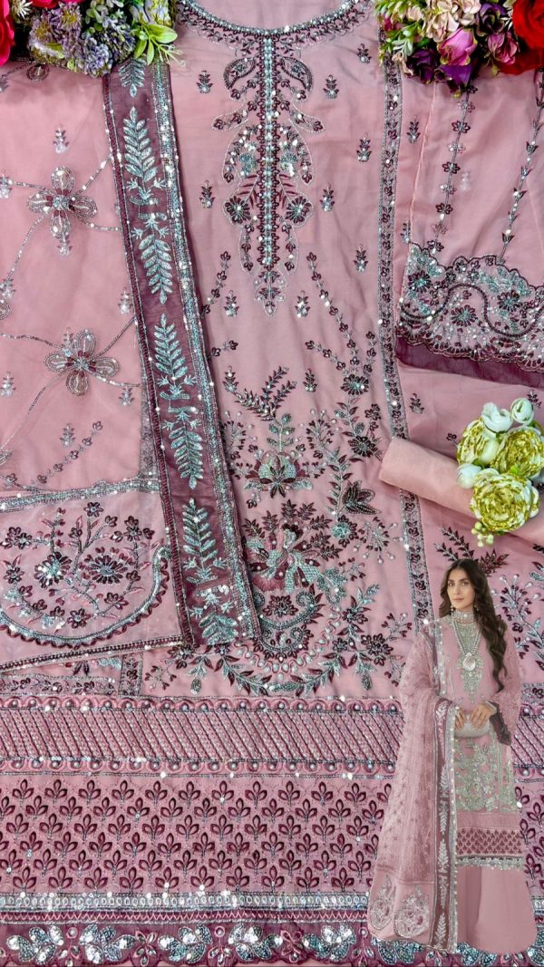 SHANAYA FASHION S 128 B ROSE PAKISTANI SUITS