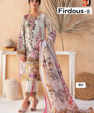 SHRADDHA DESIGNER 801 FIRDOUS 8 SALWAR SUITS