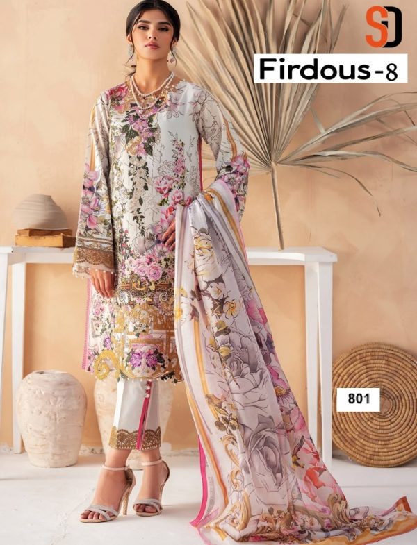 SHRADDHA DESIGNER 801 FIRDOUS 8 SALWAR SUITS