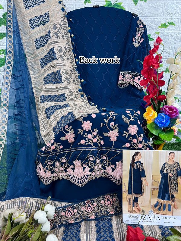 ZAHA 10125 C RAMSHA VOL 9 PAKISTANI SUITS