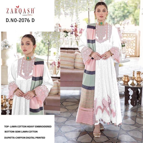 ZARQASH 2076 D PAKISTANI SALWAR SUITS