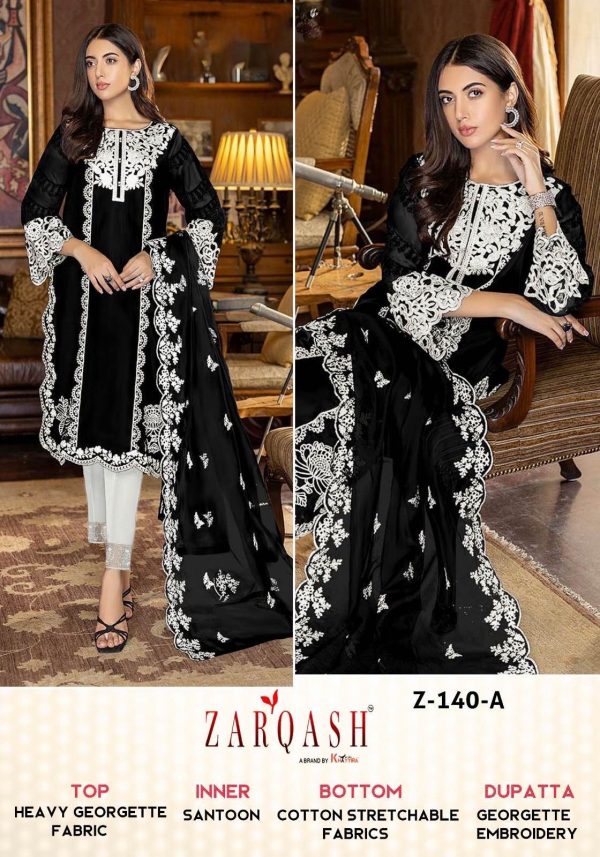 ZARQASH Z 140 A READYMADE GEORGETTE SUITS