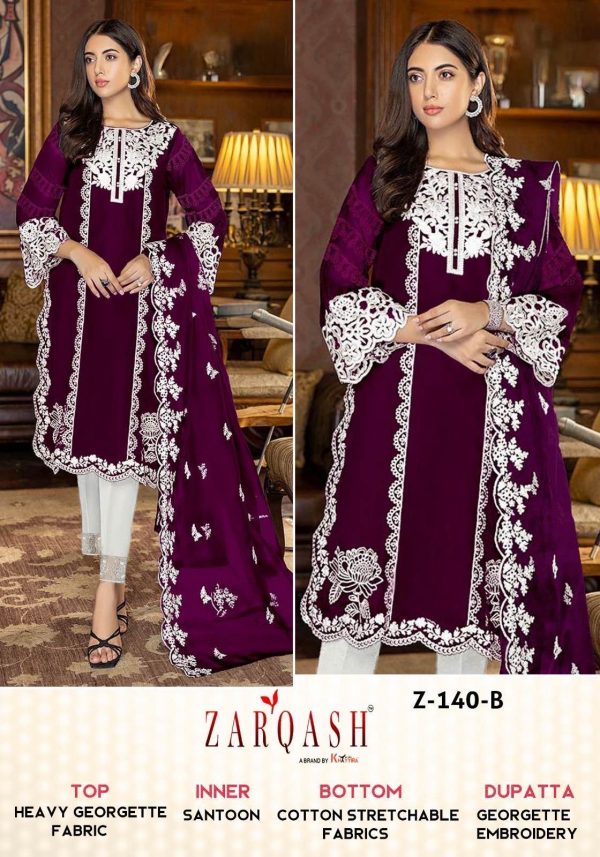 ZARQASH Z 140 B READYMADE GEORGETTE SUITS