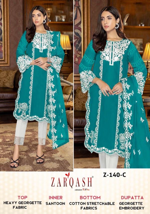 ZARQASH Z 140 C READYMADE GEORGETTE SUITS