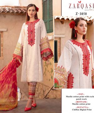 ZARQASH Z 3050 PAKISTANI SUITS IN INDIA