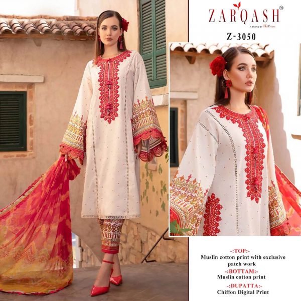 ZARQASH Z 3050 PAKISTANI SUITS IN INDIA