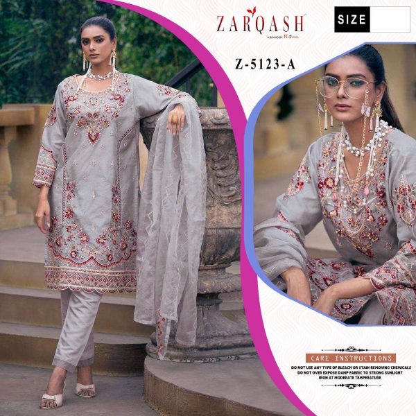 ZARQASH Z 5123 A READYMADE PAKISTANI SUITS