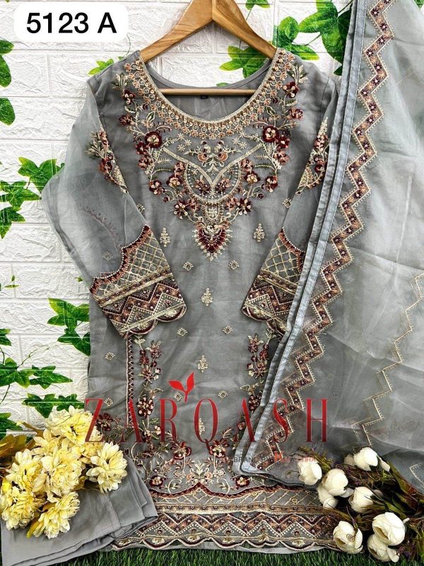 ZARQASH Z 5123 A READYMADE PAKISTANI SUITS