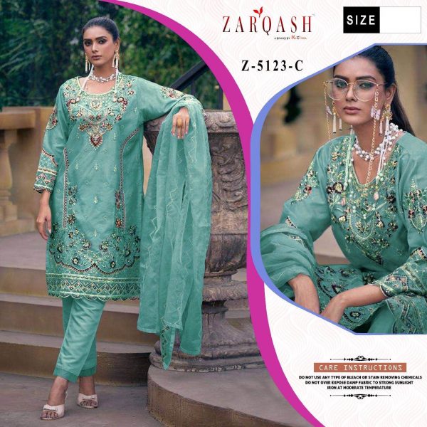 ZARQASH Z 5123 C READYMADE PAKISTANI SUITS