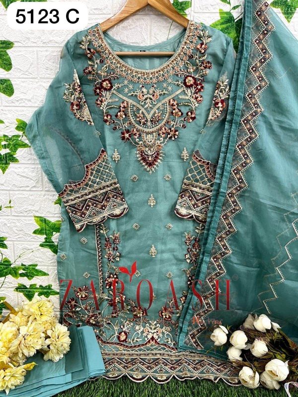 ZARQASH Z 5123 C READYMADE PAKISTANI SUITS