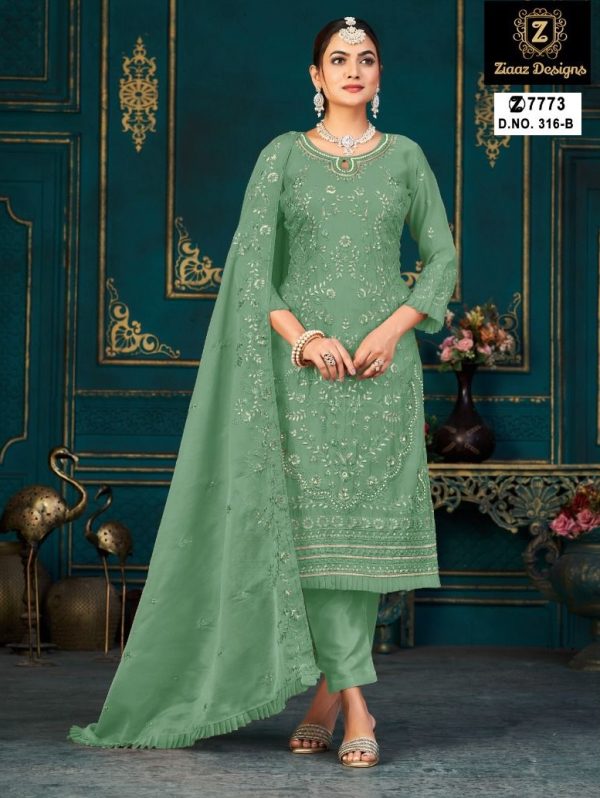 ZIAAZ DESIGNS 316 B PAKISTANI SUITS