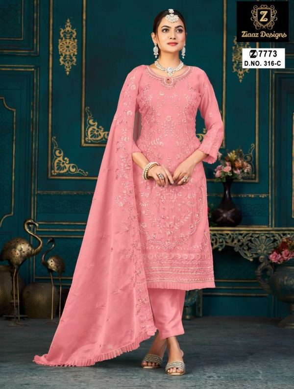 ZIAAZ DESIGNS 316 C PAKISTANI SUITS