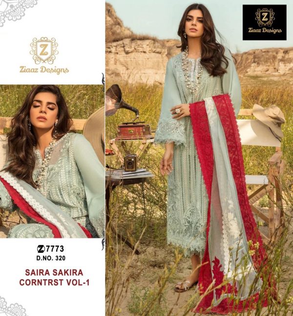 ZIAAZ DESIGNS 320 SAIRA SAKIRA CORNTRST VOL 1 SUITS